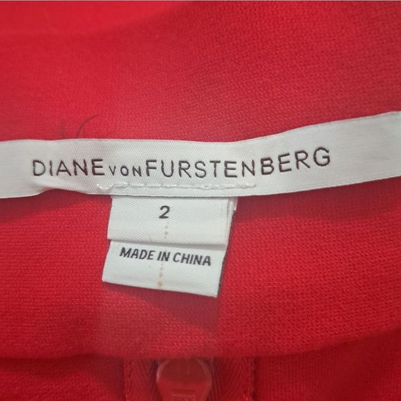 Diane Von Furstenberg Kimmie  Midi Dress in Cherry Red 🍒 - Picture 11 of 16